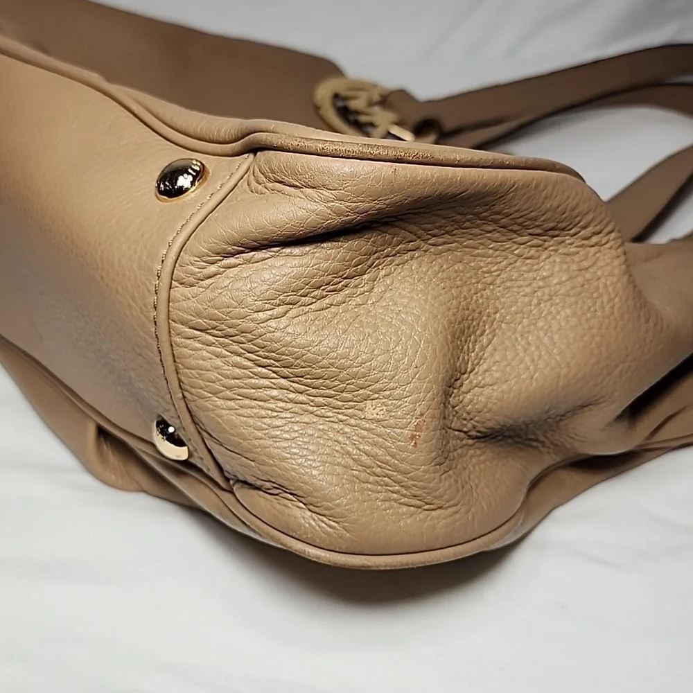MICHAEL KORS FULTON XL Leather Tote Bag Satchel Shoulder Bag Multi‎ Section Hobo